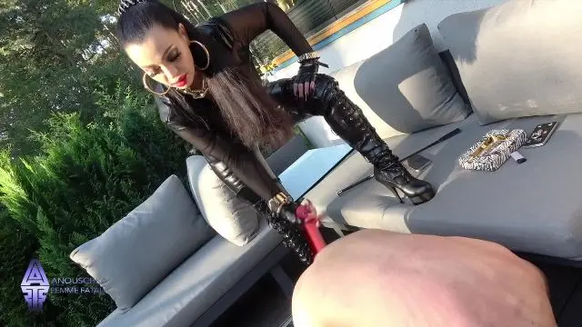 Poster: Anouschka Femme Fatale: femdom extreme humiliation - OUTDOOR SESSION