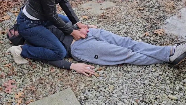 Poster: Ballbusting Bianca: femdom ballbusting cbt - BallbustingBianca Humiliating Outdoor Fan Meet