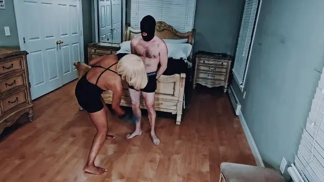 Poster: Ballbusting Bianca: femdom extreme ballbusting - Bossy Bianca's Blonde Ballbusting Brutality