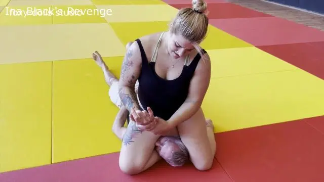 Poster: Ina Black's Revenge: femdom wwe - Gabi Uses Her Toy Boy to Practice Holds