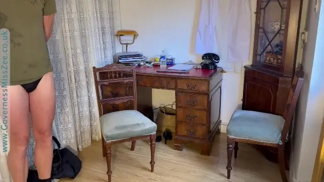 Poster: Miss Zee’s Cabinet of Curiosities: femdom humiliation training - Kinky Matron - spanking, tease and denial