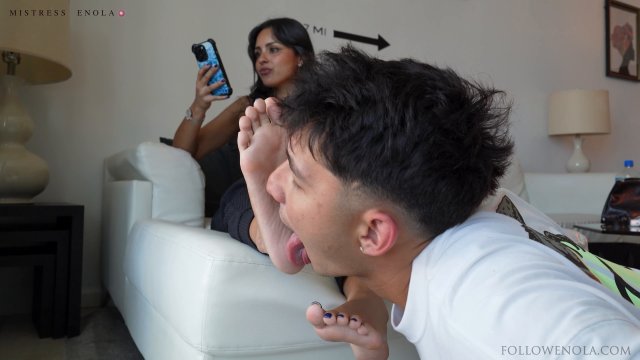 Poster: Mistress Enola Fetish Shoe & Boot Worship - Step-son Foot Slave Initiation - Mistress Enola | Heels, Soles & Toe Sucking FullHD