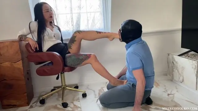 Poster: Mistress Youko: dirty feet femdom - Foot Gagging Job Interview Poster: Mistress Youko: dirty feet femdom - Foot Gagging Job Interview