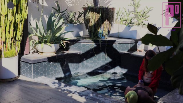 Poster: PeggingOnly Interracial - Sexy Luxury Vacation Pool Pegging