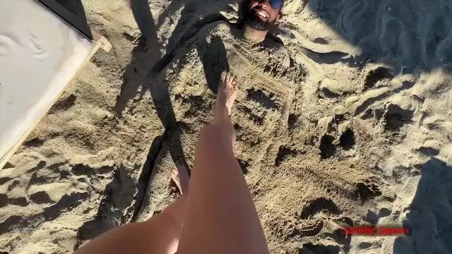 Poster: Sadistic Queens: dominatrix trample - Missy Jane - Trampling My Human Sandcastle