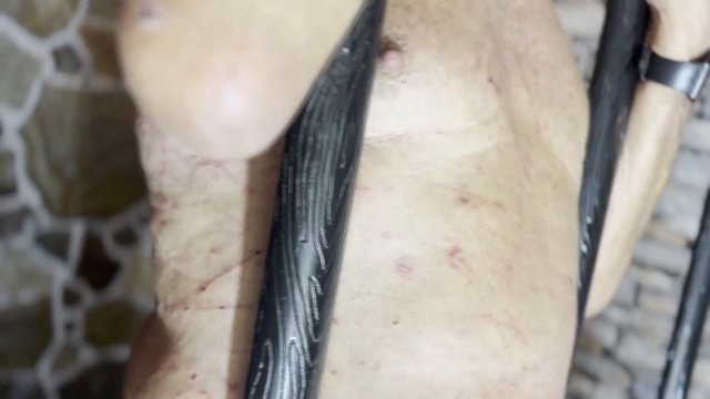 Poster: Stapana Zeida DFC Prisonplay - Brutal PRISON CBT - single tail whipping his dick